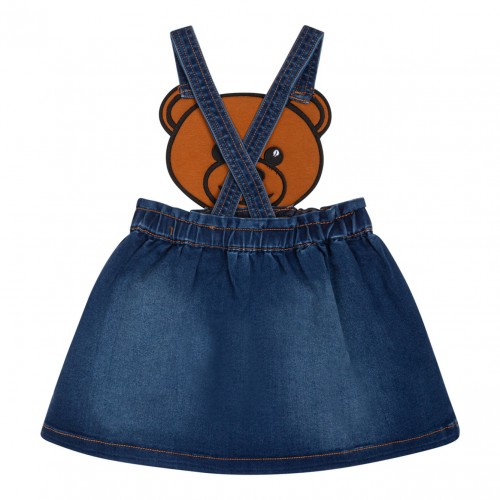 Moschino Teddy Bear Denim Skirt