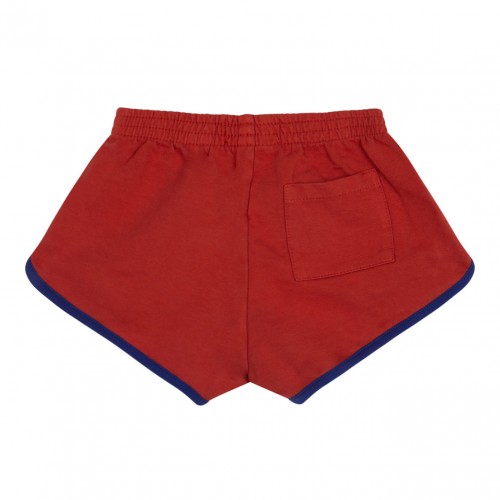 Red and Blue Logo Print Shorts 2