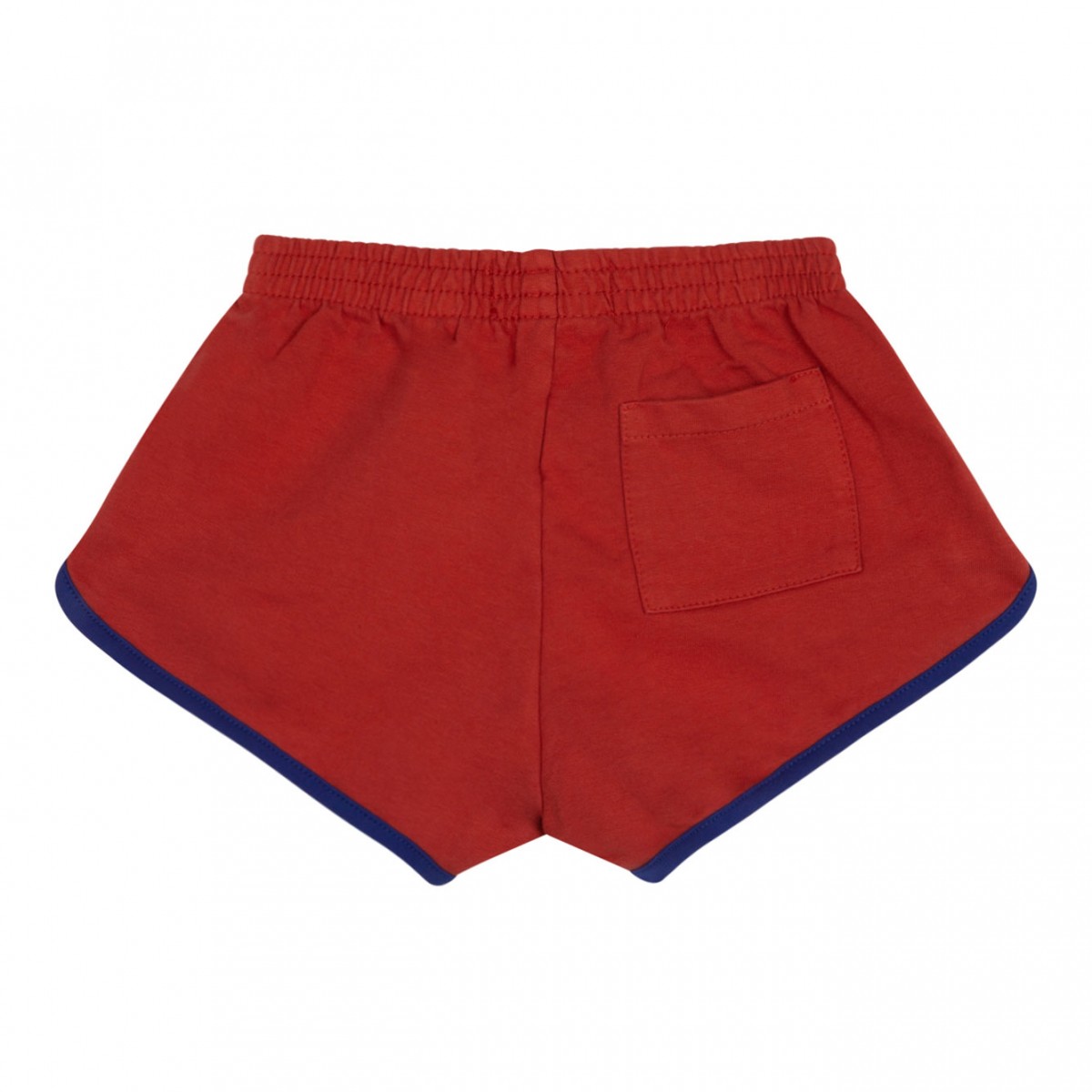 Red and Blue Logo Print Shorts