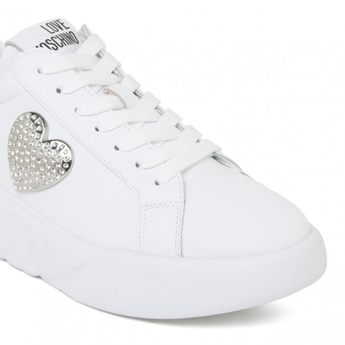 Love Moschino White Low Top Sneakers