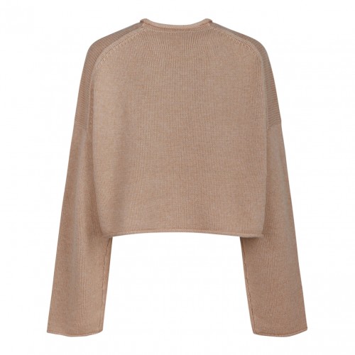 Beige Cropped Jumper 2