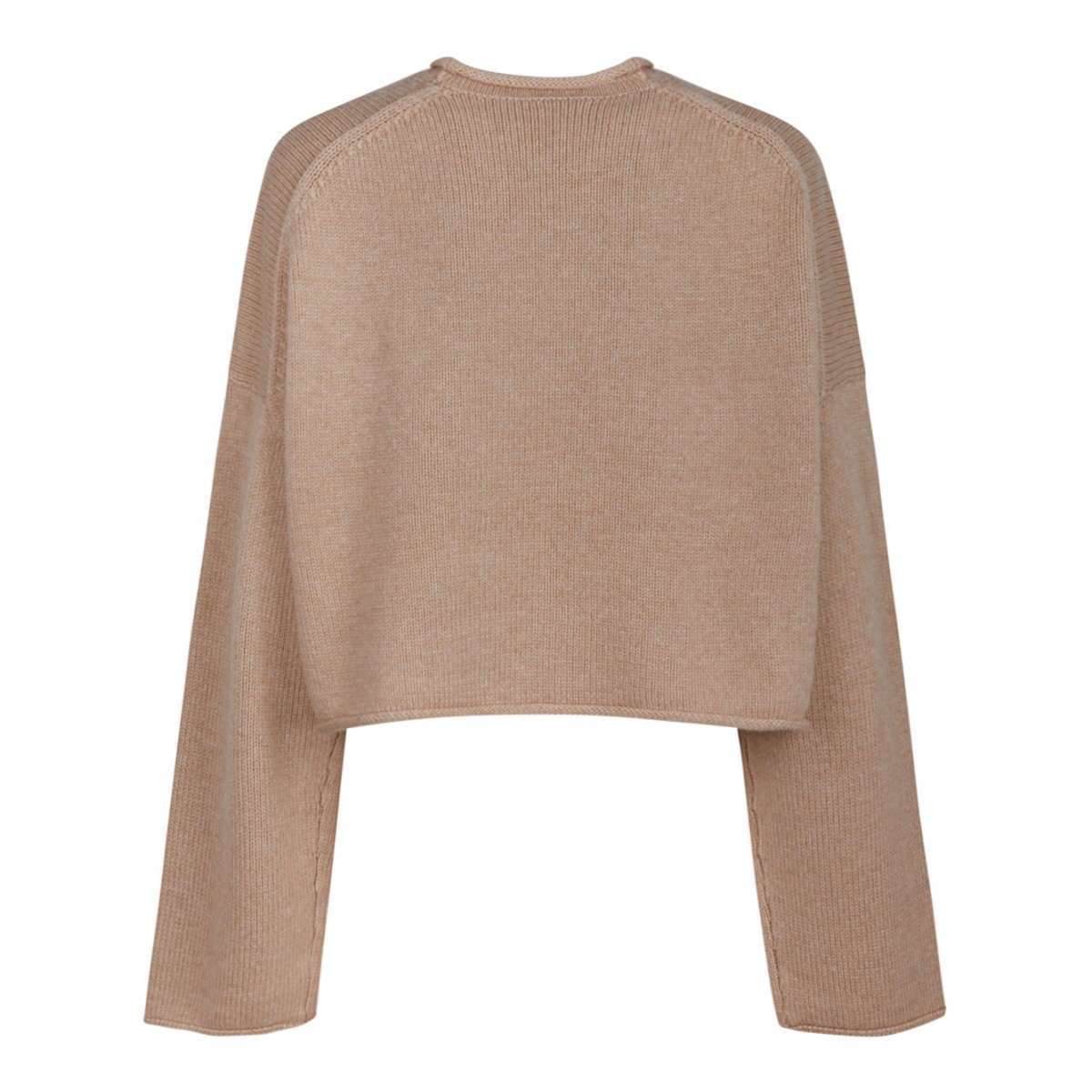 Beige Cropped Jumper