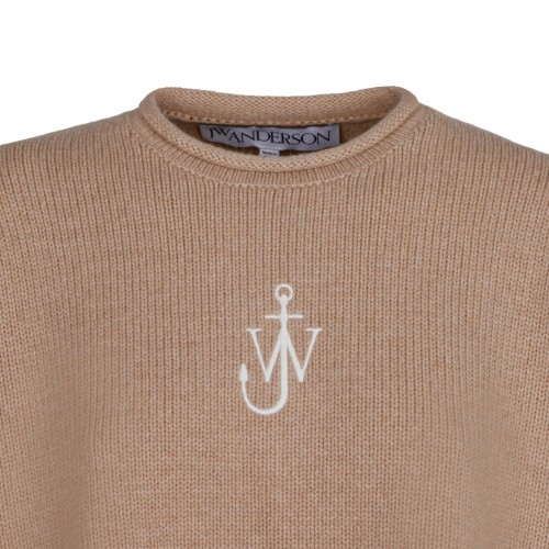 Beige Cropped Jumper