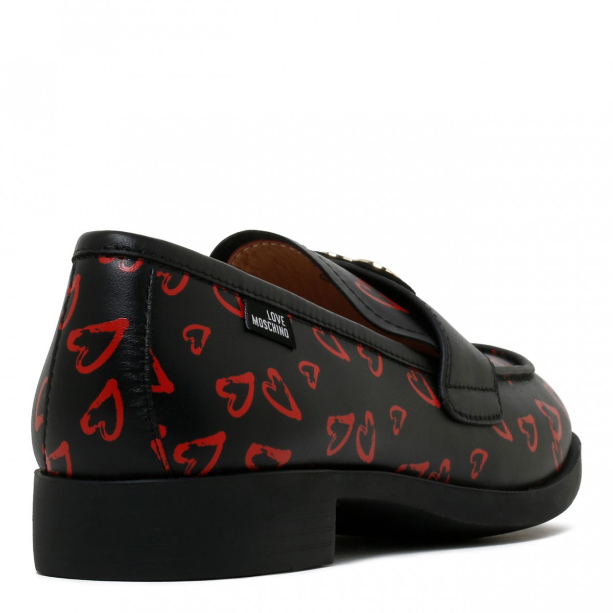 Love Moschino Black Logo Applique Loafers