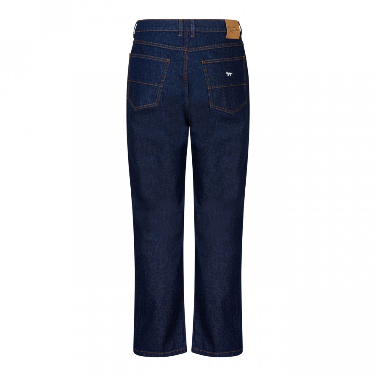 Maison Kitsun Indigo Straight Denim Jeans