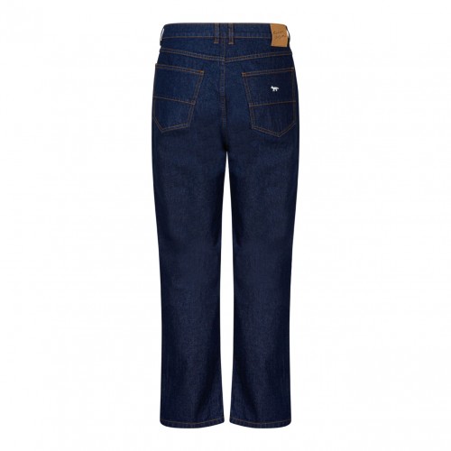 Maison Kitsun Indigo Straight Denim Jeans