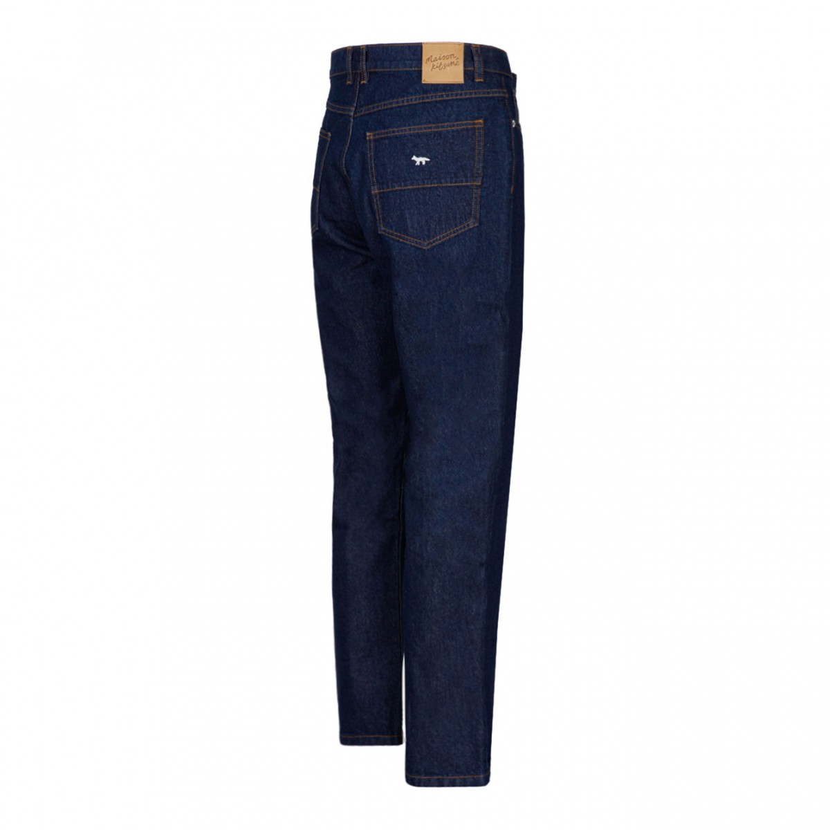 Maison Kitsun Indigo Straight Denim Jeans