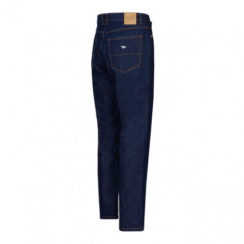 Maison Kitsun Indigo Straight Denim Jeans
