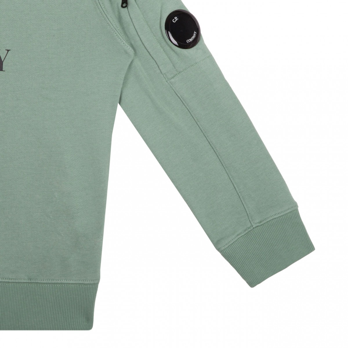 Light Green Logo Print Sweatshirt