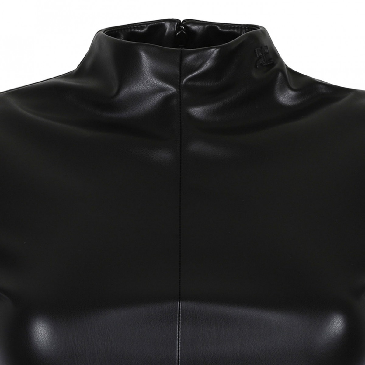 Black A-Line Leather Dress