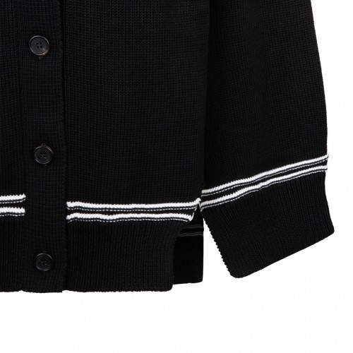 Black Wool Cardigan