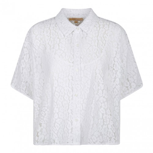Michael Kors White Corded Lace Shirt