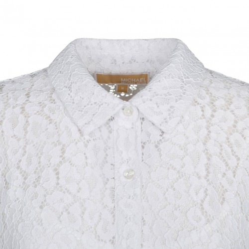 Michael Kors White Corded Lace Shirt