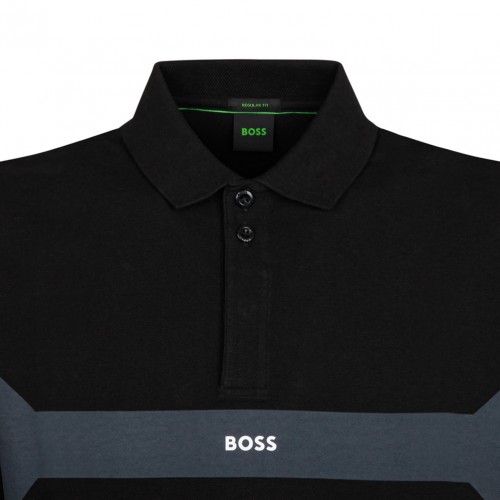 Hugo Boss Black Logo Print Polo Shirt