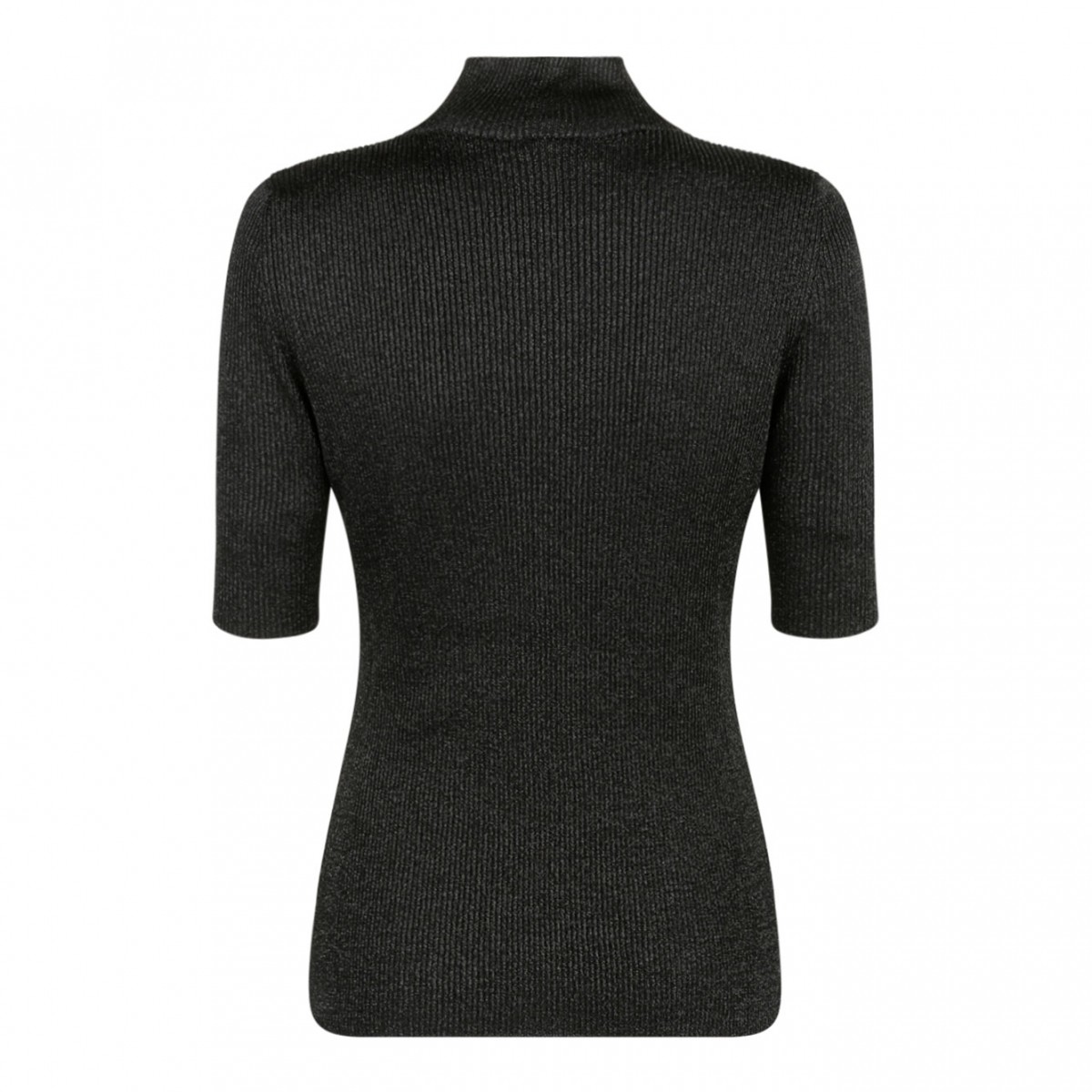 Black Glitter Detail Top