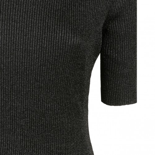 Black Glitter Detail Top