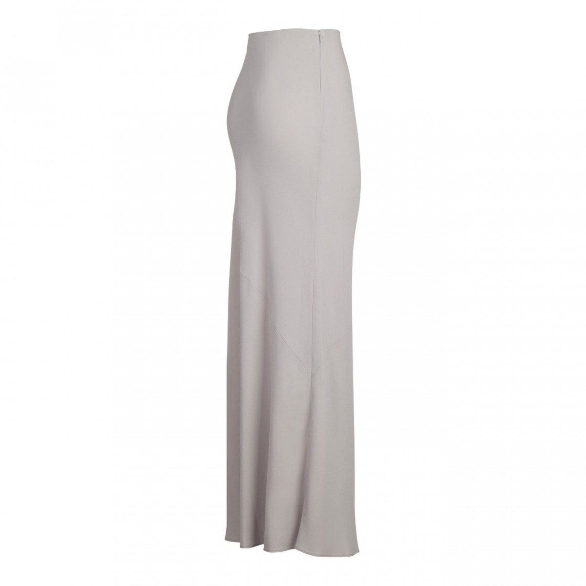 Light Beige Flared Maxi Skirt