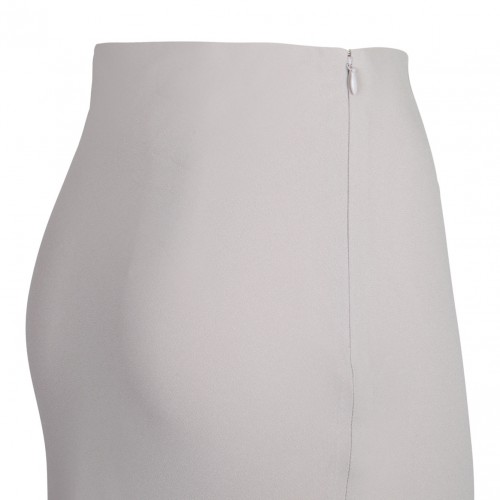 Light Beige Flared Maxi Skirt