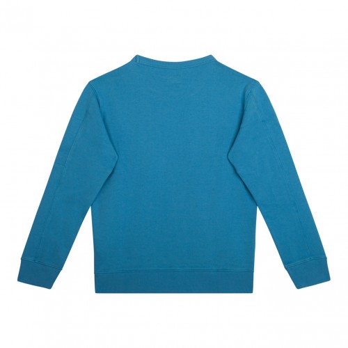 Blue Logo Print Sweatshirt