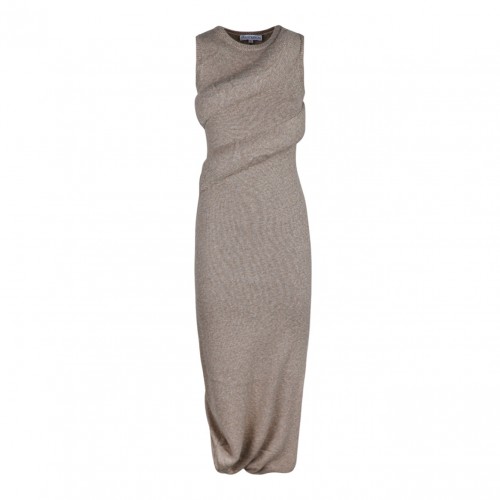 JW Anderson Beige Padded Twisted Tank Dress