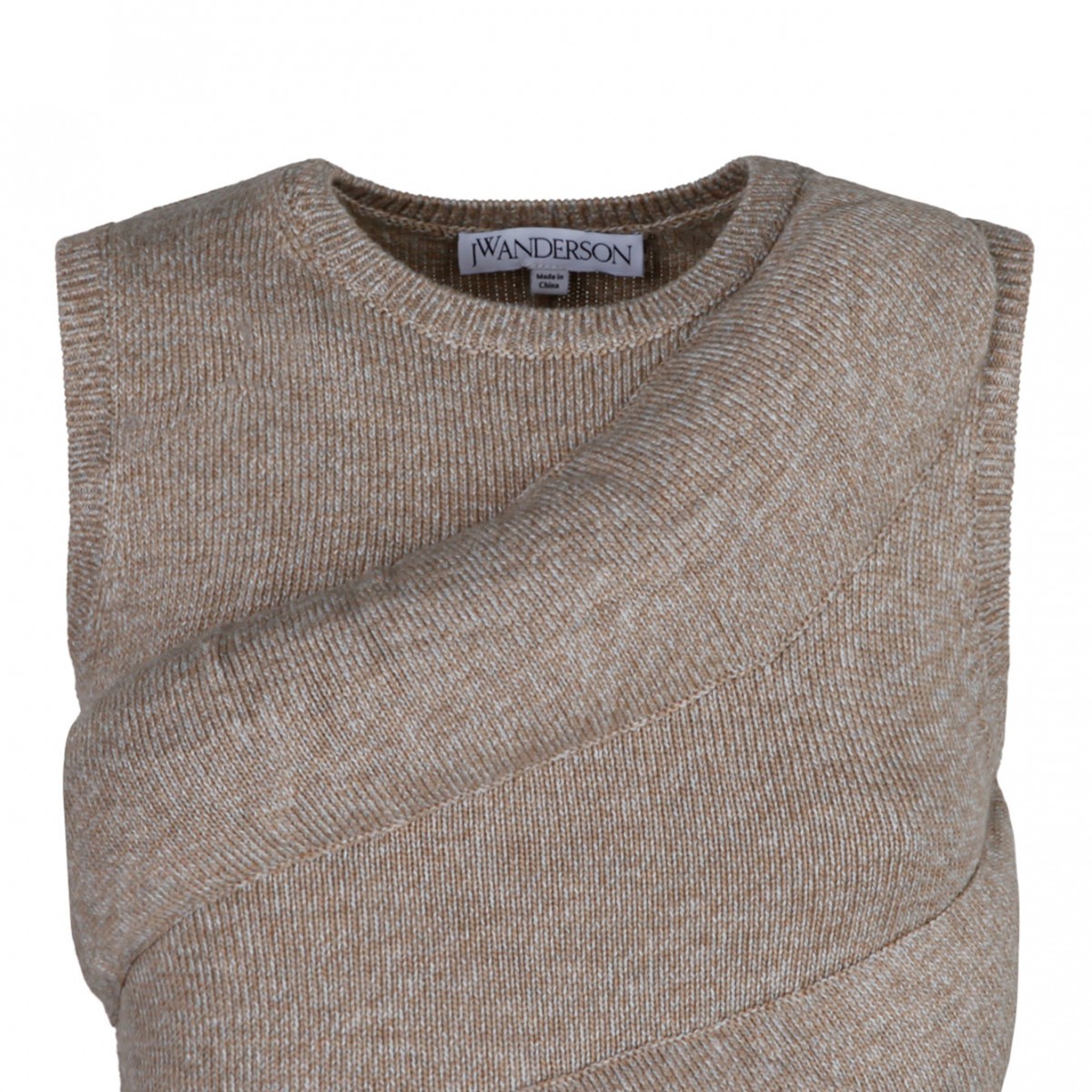 JW Anderson Beige Padded Twisted Tank Dress