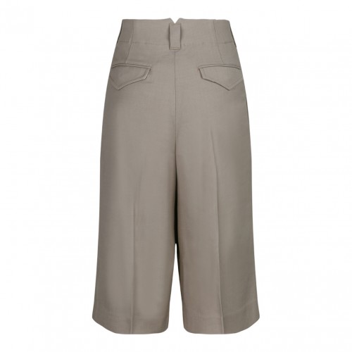 Light Taupe Tailored Knee Shorts 2