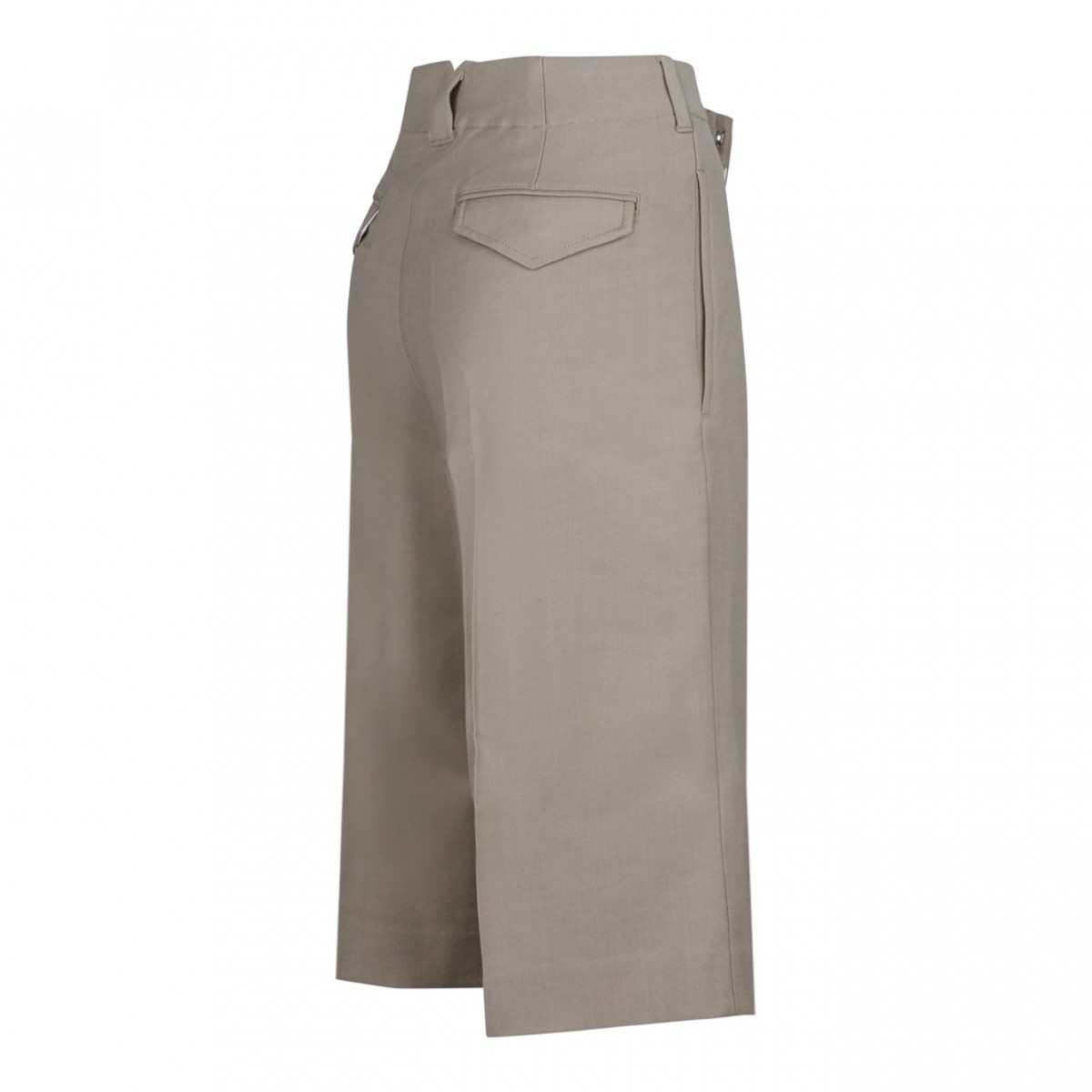 Light Taupe Tailored Knee Shorts