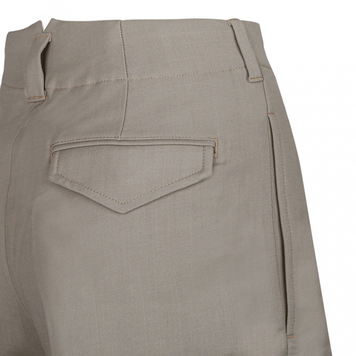 Light Taupe Tailored Knee Shorts