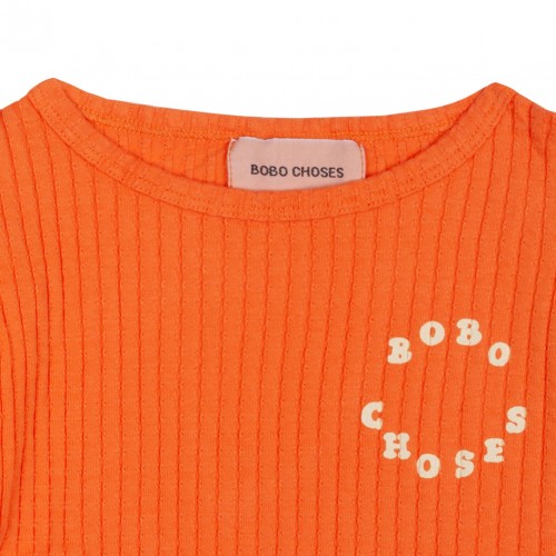 Orange Ruffled T-Shirt