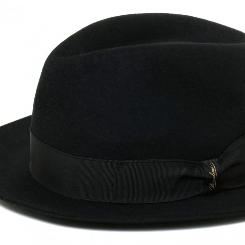Black Small Fedora Hat 2