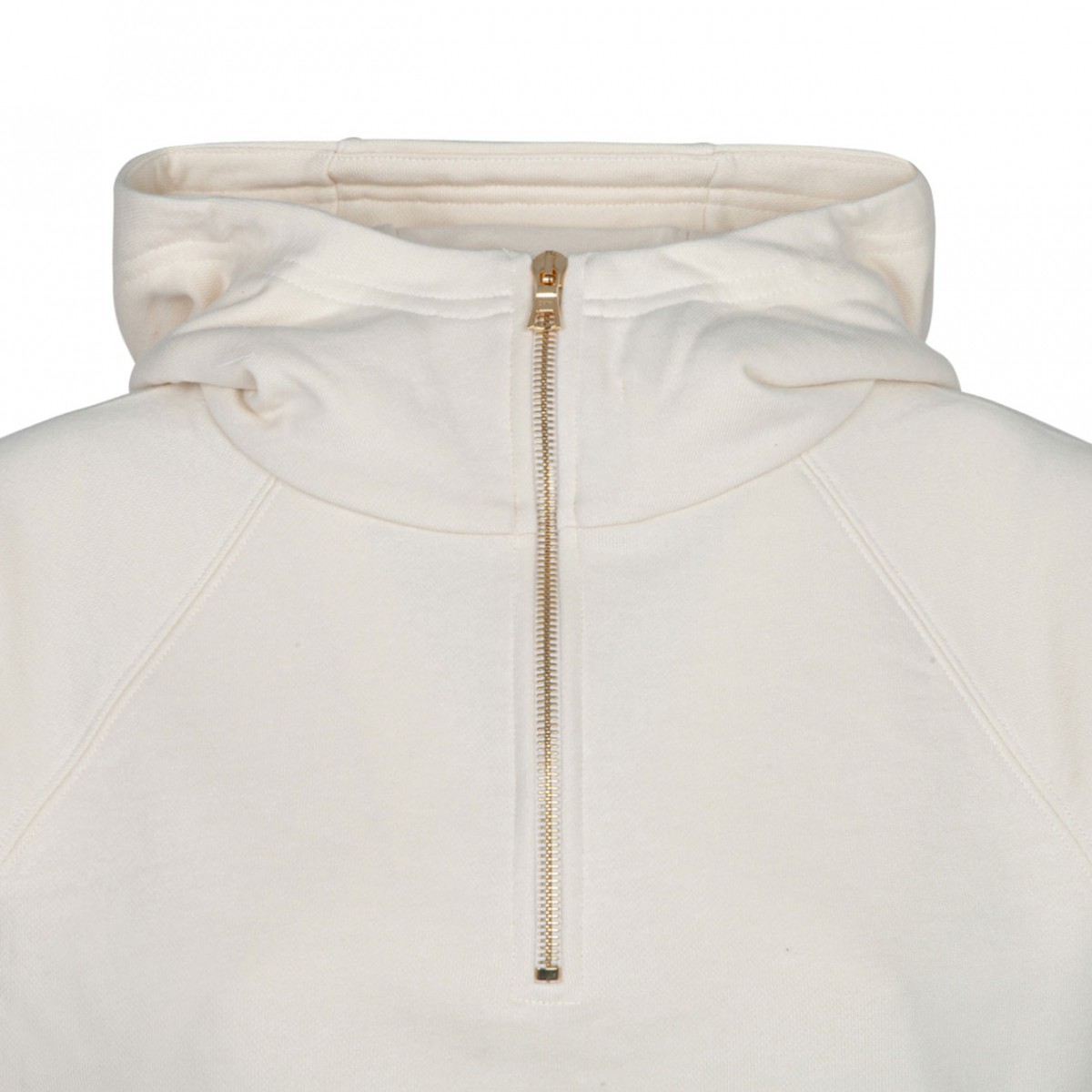 Palm Angels Light Beige Cropped Hoodie