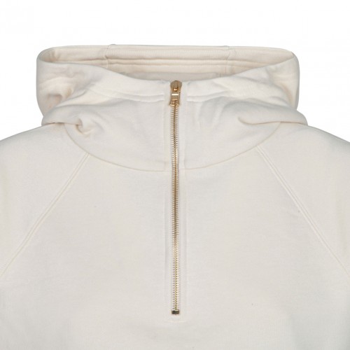 Palm Angels Light Beige Cropped Hoodie