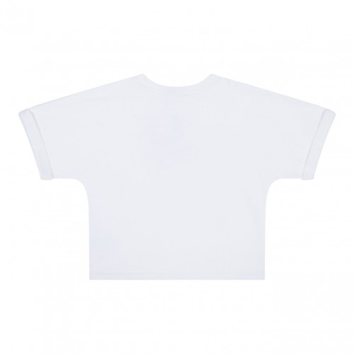 White Logo Embroidered T-Shirt 2