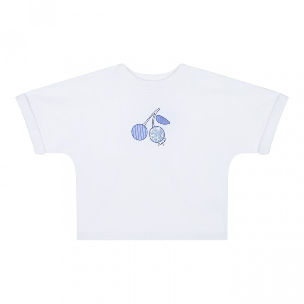 White Logo Embroidered T-Shirt