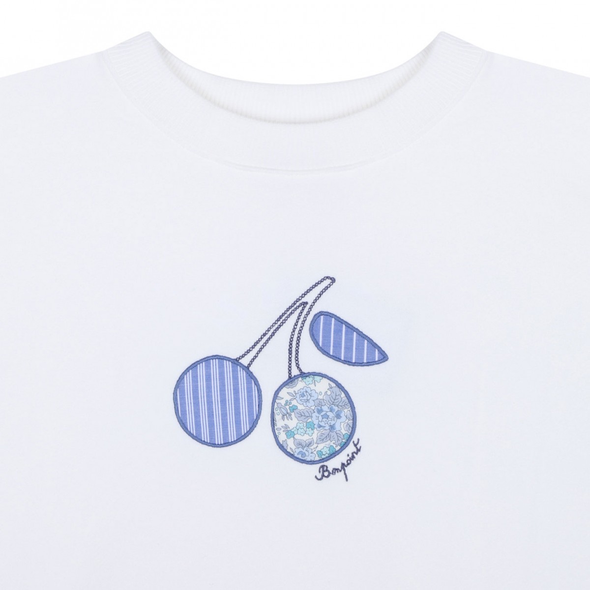 White Logo Embroidered T-Shirt