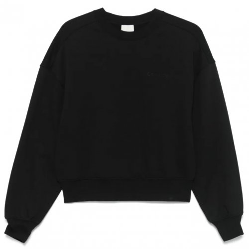 Black Cotton Sweatshirt