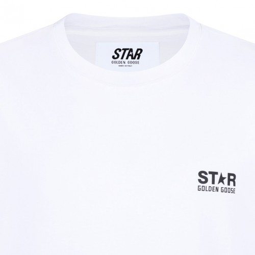 White Logo Print T-Shirt