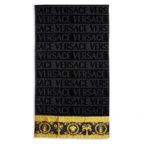 Black I Love Baroque Face Towel