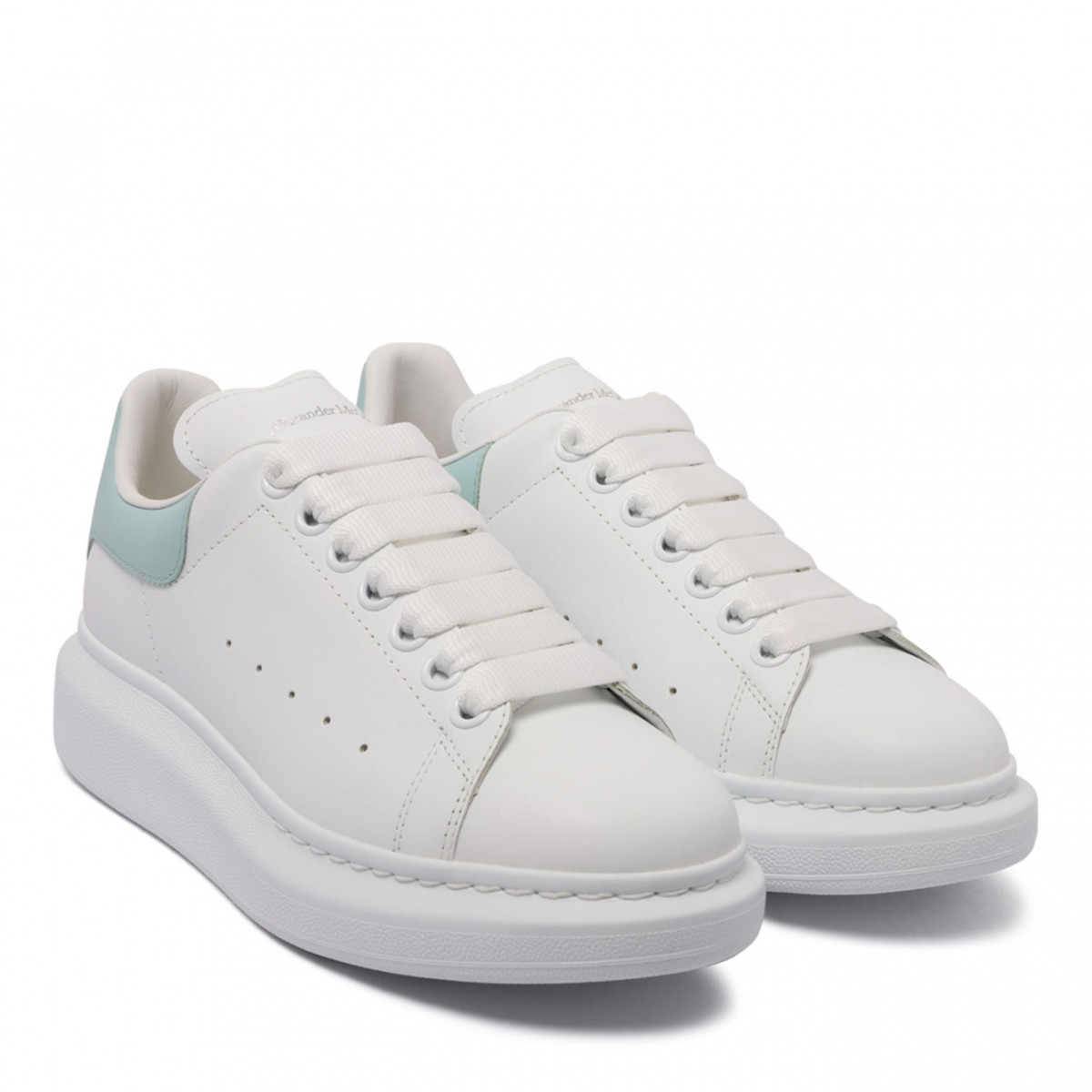 White and Mint Oversized Sneaker