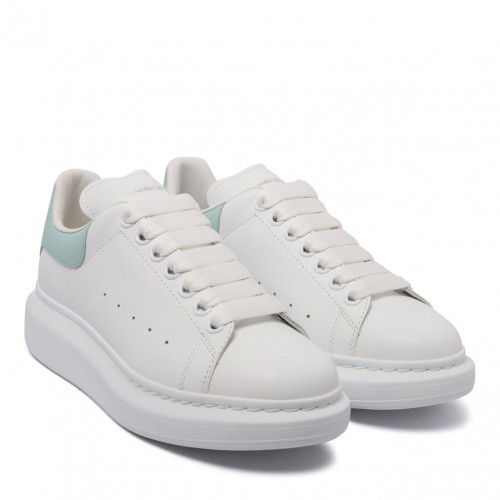 White and Mint Oversized Sneaker