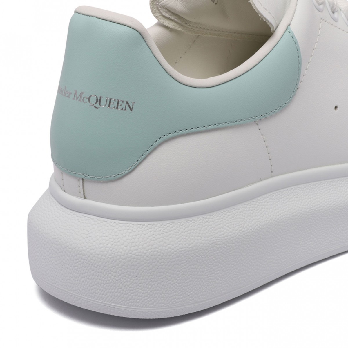 White and Mint Oversized Sneaker