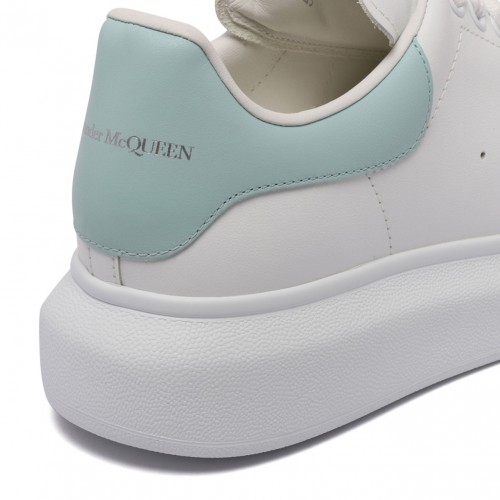 White and Mint Oversized Sneaker