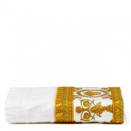 White I Love Baroque Face Towel