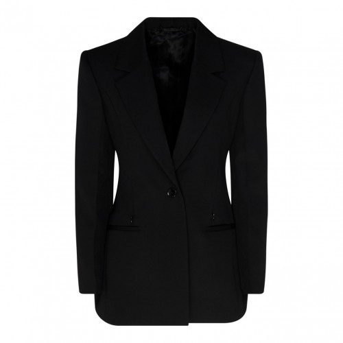 Black Wool Single Breasted Jacket