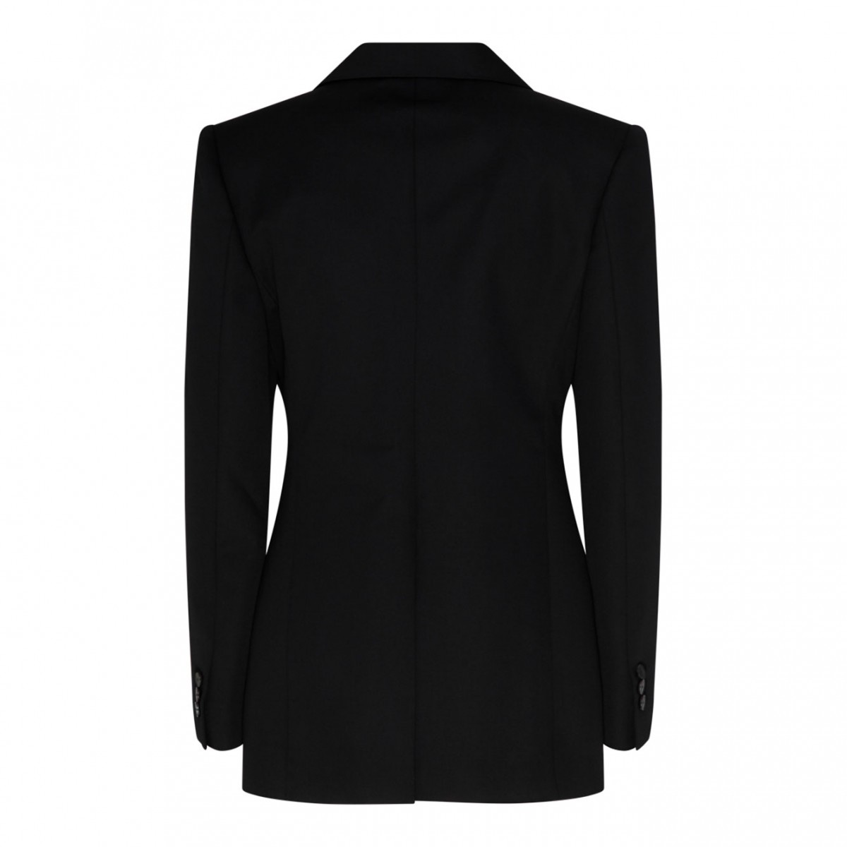 Black Wool Single Breasted Jacket