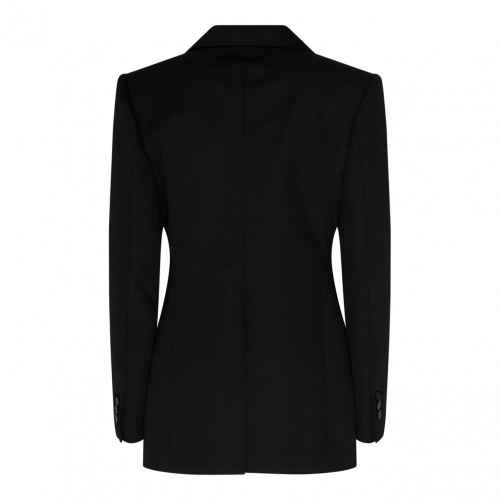 Black Wool Single Breasted Jacket