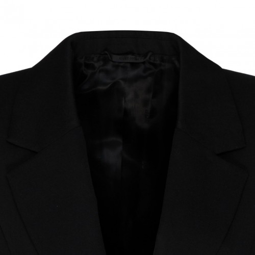 Black Wool Single Breasted Jacket