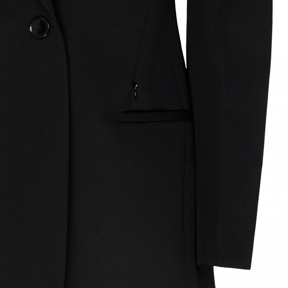 Black Wool Single Breasted Jacket