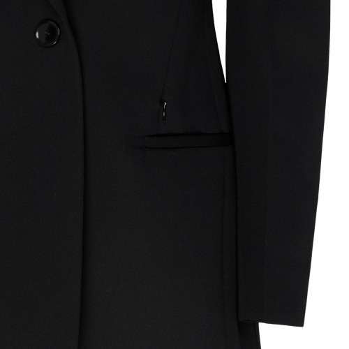 Black Wool Single Breasted Jacket