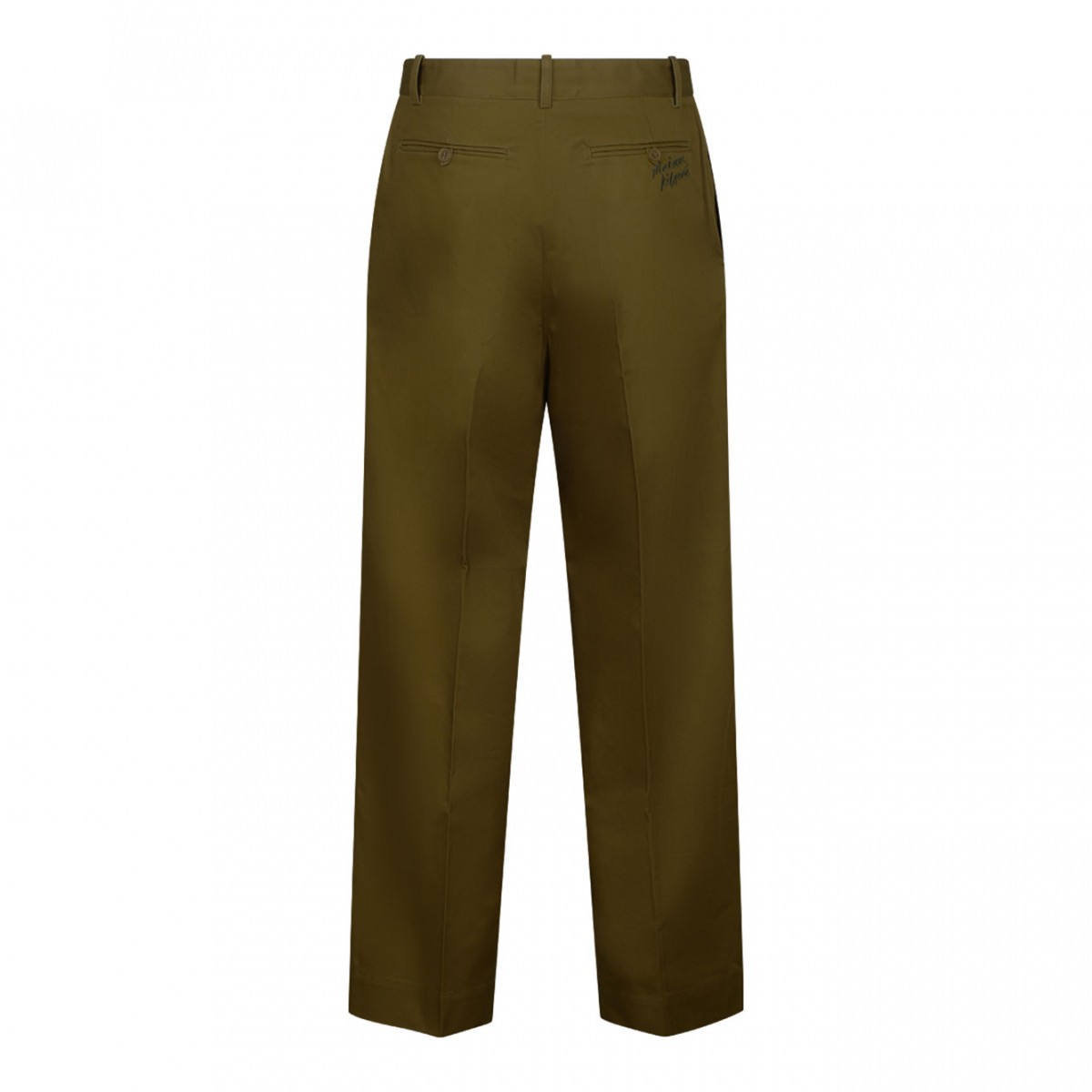 Beige Mid Rise Trousers